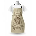 thumbnail image 3 of Humorous Apron, Funny Cat Face Sketch on Food Slice with in Pizza We Trust Words Print, Unisex Kitchen Bib with Adjustable Neck for Cooking Gardening, Adult Size, Grey Yellow and Brown, by Ambesonne, 3 of 4