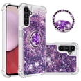 thumbnail image 1 of Funda para Samsung Galaxy A14 5G con Brillo Líquido Flotante, Purpurina, Parachoques y Anillo Giratorio Soporte, 1 of 5
