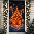 thumbnail image 5 of Hometravel Christmas Door Curtain Decor, Holiday Scene Background Door Cover, Festive Entryway Decorations for Home, Party Settings, 5 of 6