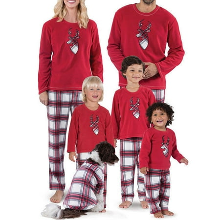

BrilliantMe Family Matching Christmas Pajamas Set XMAS Deer Sleepwear Nightwear Mom-XL