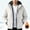White, variant on Men's Fleece Lined Hooded Softshell Jacket, Water Resistant Windproof Multi Pocket Outdoor Hiking Coat, Polyester Winter Casual Outerwear Workout Jackets for Men