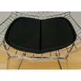 thumbnail image 3 of Mod Made Modern Chrome Wire Dining Side Chair With Faux Leather Seat Cushion (White), 3 of 9