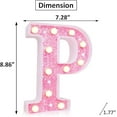 thumbnail image 5 of WE Pink Light Up Letters, Glitter Alphabet Letter Sign Pink LED Marquee Letter Lights Battery Powered for Night Light Girls Bedroom ，Birthday Party, 5 of 5