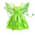 thumbnail image 3 of Disfraz de hada Tiana de Campanilla para niña, sesión de fotos de 2024, ropa para niña, vestido de princesa elfa para cumpleaños, vestido de fiesta con alas, 3 of 5