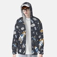 thumbnail image 2 of Kdxio Space Cars Print Women Men Sun Protection UPF 50+ Jackets Zip Up Long Sleeve Hoodie Hiking Lightweight with Pockets, 2 of 7