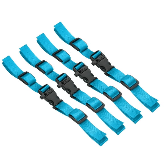 Uxcell Backpack Belt Strap, 4 Pack Nylon Webbing Adjustable Replacement Waist Strap with Quick Release Buckle, Blue