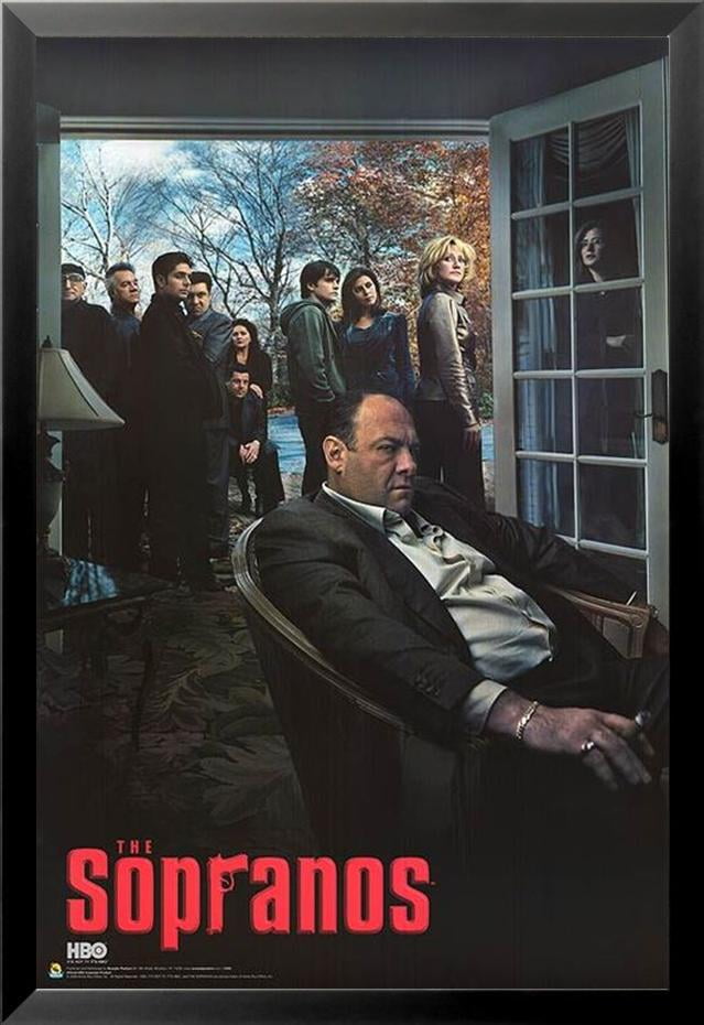 Buyartforless FRAMED Sopranos Tony Soprano in Chair with