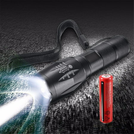 2000 Lumens 8W T6 LED Flashlight Zoomable Torch Super Bright Torch Lamp + 18650 Rechargeable Battery For Camping