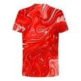 thumbnail image 4 of Leesechin Men's Casual Tie Dye T-Shirts Short Sleeve Round Neck Graphic Tee Tee Shirts Red M, 4 of 5