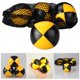 thumbnail image 3 of 3 piezas de pelota de malabarismo profesional de PU suave de payaso con bolsa de almacenamiento para niños Amarillo negro, 3 of 9