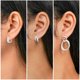 thumbnail image 2 of Juego de 3 Pendientes Modernistas Brillantes JeenMata Oro Blanco, 2 of 5
