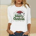 thumbnail image 2 of Weiqiqre Tops for Women Trendy Santa Claus Xmas Shirts Long Sleeve Fuzzy Fleece Holiday Top, 2 of 5