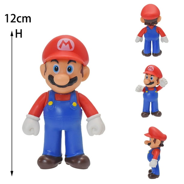 Figuras de acción de Super Mario Bros, juguetes de Wario, Waluigi, Bowser, modelo de PVC, muñeca Toad, Donkey Kong, juego de dibujos animados de anime, colección de juguetes de regalo