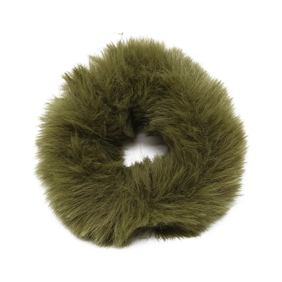 Hairy Curly Hair Band, Plush Colorful Candy Hair Elastic, Bun and Ponytail Holder, Soft Leather Hair Band for Women Girls, Cute Hair Accessories for Party, Christmas, Birthday Gift Makeup Organizers