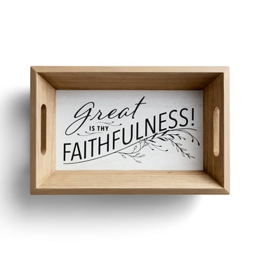 DaySpring, Great is Thy Faithfulness, Farmhouse Style Decorative Tray, 427075960