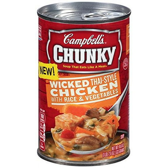 Campbell,S Chunky Soup, Wicked Thai-Style Chicken (Pack Of 3)