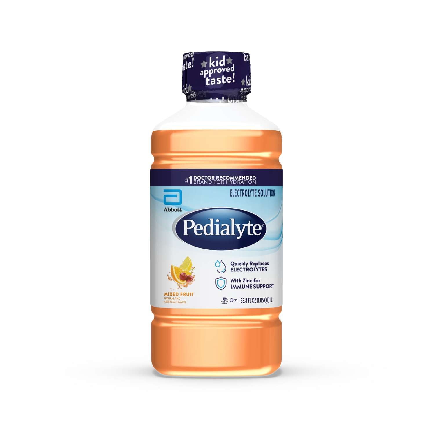 (2 pack) Pedialyte Electrolyte Drink, Mixed Fruit, 1 Liter