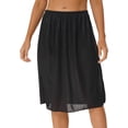 thumbnail image 1 of RUNQHUI Jupon Long en Satin pour Femme Demi-Jupon Jupe sous Robe Jupons Rallonge Demi-Jupons 60 cm Noir TG, 1 of 7