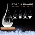 thumbnail image 2 of Predictor del tiempo Storm Glass FOXKEY de 19 cm con base de madera, 2 of 7