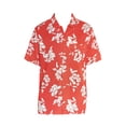 thumbnail image 3 of GAP Men's Soft Short Sleeve Relaxed Fit Seersucker Button Up Shirt (Cayenne Flower Fill, L), 3 of 3