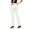 thumbnail image 6 of HDE Yoga Dress Pants for Women Straight Leg Pull On Pants with 8 Pockets White - L Regular, 6 of 6