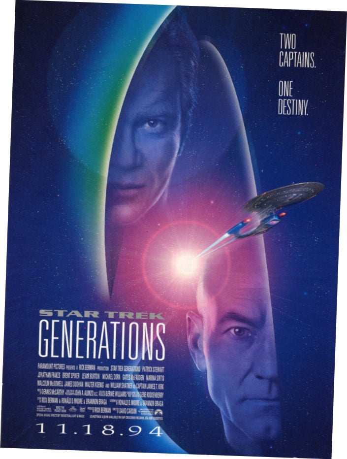 Star Trek Movie Generations Art Only No Text Metal Sign 8inx 12in Print