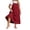 Wine, variant on Smsaxvxz Summer Plus Size Dresses for Women 2026 Casual Solid Square Neck Wide Shoulder Strap Loose A Line Midi Sundress Orange 3XL