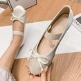 thumbnail image 3 of CHICVOMEY Vintage Flats for Women Comfort Ballet Flats Satin Up Dress Flats Comfort Casual Flats with Memory Foam Insole Wide Feet Friendly, 3 of 9