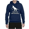 thumbnail image 2 of Wild Bobby, Unstoppable T Rex Funny, Pop Culture, Unisex Graphic Hoodie Sweatshirt, Navy, 3X-Large, 2 of 4