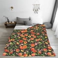 thumbnail image 5 of Fuzoiu Fruits Peach Print Ultra-Soft Micro Fleece Blanket,All Seasons Flannel Throw, Lightweight Blanket for Bed, Sofa, Couch, Movie Night, Camping, and Travel-50"x40", 5 of 7