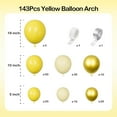 thumbnail image 2 of Yellow and Gold Balloons Arch Garland Kit-143Pcs Macaron Yellow Balloons for Birthday Anniversary New Years Baby Shower Graduation Engagement Wedding Party Decoration, 2 of 13