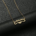 thumbnail image 4 of Vakki Name Customized Necklaces Stainless Steel Bow-knot Personalized Women Pendant Necklace, 4 of 5