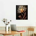 thumbnail image 2 of Shiartex  Abstract Wall Art Brown Flowers Canvas Pictures Contemporary Minimalism Abstract Flower Artwork for Bedroom Bathroom Living Room Wall Decor 16x20 in/12x16 in, 2 of 4