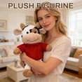 thumbnail image 4 of Adorable Cow Plush Toy in Knitted Sweater, Soft Farm Animal Stuffed Doll for Home Decoration and Play, Cuddly Cattle Friend Gift 7.87-inch, 4 of 5