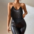 thumbnail image 2 of Laqbezok Women's Backless Sequin Halter Top, Handkerchief Hem Metallic Cami, Sexy Party Rave Night Out Outfit, 2 of 5
