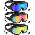 thumbnail image 1 of 3-Pack Swimming Goggles Adult Swim-Goggles: Wide View with UV400 Protection Anti Fog No Leak for Men and Women, 1 of 5