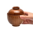 thumbnail image 3 of Cuenco de madera perfecl con tapa Utensilio de comida, 3 of 8