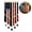 With lights, variant on 50x27" Red White Blue Rag Flag Banner, Vintage Stars Tassels Hanging Decor for 4th of July Memorial Day Home Indoor Outdoor (Flagpole Not Included)