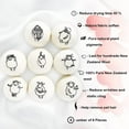 thumbnail image 3 of Wool Dryer Bs, 8PCS Bs with Happy Sheep - Natural & Organic, 100% New Zealand Handmade, Chemical-Free Reusable Laundry Anti-Static Reduce Wrinkles and Save Time, 3 of 3