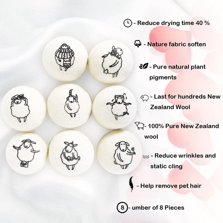Kainga Recka Wool Dryer Balls, 8 Pack photo 3