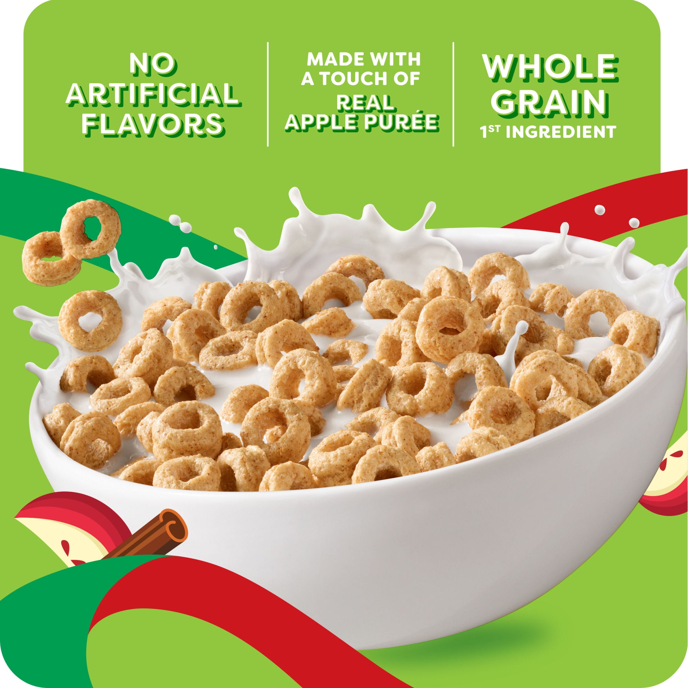 Kashi Apple Cinnamon Loops Breakfast Cereal, Whole Grain, 12.7 oz