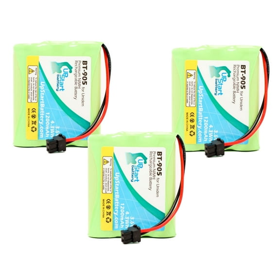 3x Pack - UpStart Battery Uniden TRU3466 Battery - Replacement for Uniden Cordless Phone Battery (1200mAh, 3.6V, NI-MH)