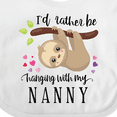 thumbnail image 4 of Inktastic Sloth I'd Rather Be Hanging with Nanny Boys or Girls Baby Bib, 4 of 4