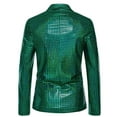 thumbnail image 4 of UVEASISHA Slim Fit Formal Suits for Men Shiny Prom Party Jackets Single Breasted Notch Lapel Stylish Tuxedo Fashion Dinner Suit Jacket,Green,M, 4 of 6