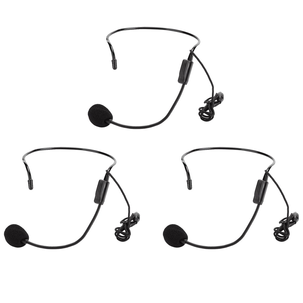 Headset Microphone Head Headset Microphone Wired Head Microphone Headset Mic 3Pcs 3.5 Mm Screw
