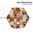 thumbnail image 2 of Fuzoiu Cute Cat Paw Print Leather Coasters Set,Drink Coasters Set of 4,for Tabletop Protection, Durable PVC Coasters,Home Décor and Housewarming Gift-Hexagon, 2 of 6