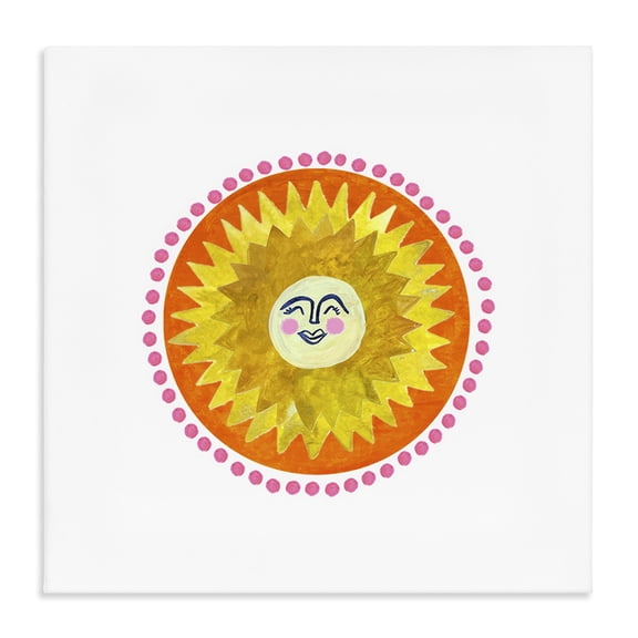 Stupell Industries Yellow & Orange Smiling Sun Canvas Wall Art, design by Katherine Herrell Studio