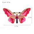 thumbnail image 5 of Alloy Oil Drop Diamond Butterfly Brooch(C), 5 of 5