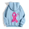 thumbnail image 5 of Womens Fall Zip Up Hoodies Breast Cancer Awareness SweatshirtsSurvivor Support Shirts Women, Drawstring, Pink Ribbon Print Long Sleeve Winter Comfy Track Jackets with Pocket Light Blue S, 5 of 7