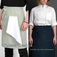 thumbnail image 7 of 100% Linen Bistro Apron with Pockets 25x35 inch - Unisex Half Apron - Macchiato, 7 of 7